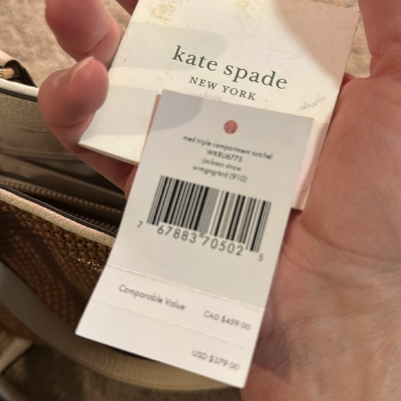 Kate Spade Bag cream and brown. Cross body, pebbled leather - Picture 4 of 9